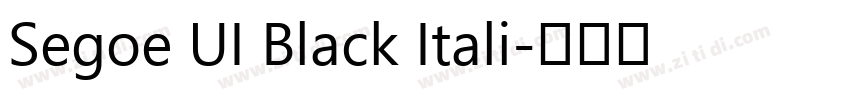 Segoe UI Black Itali字体转换